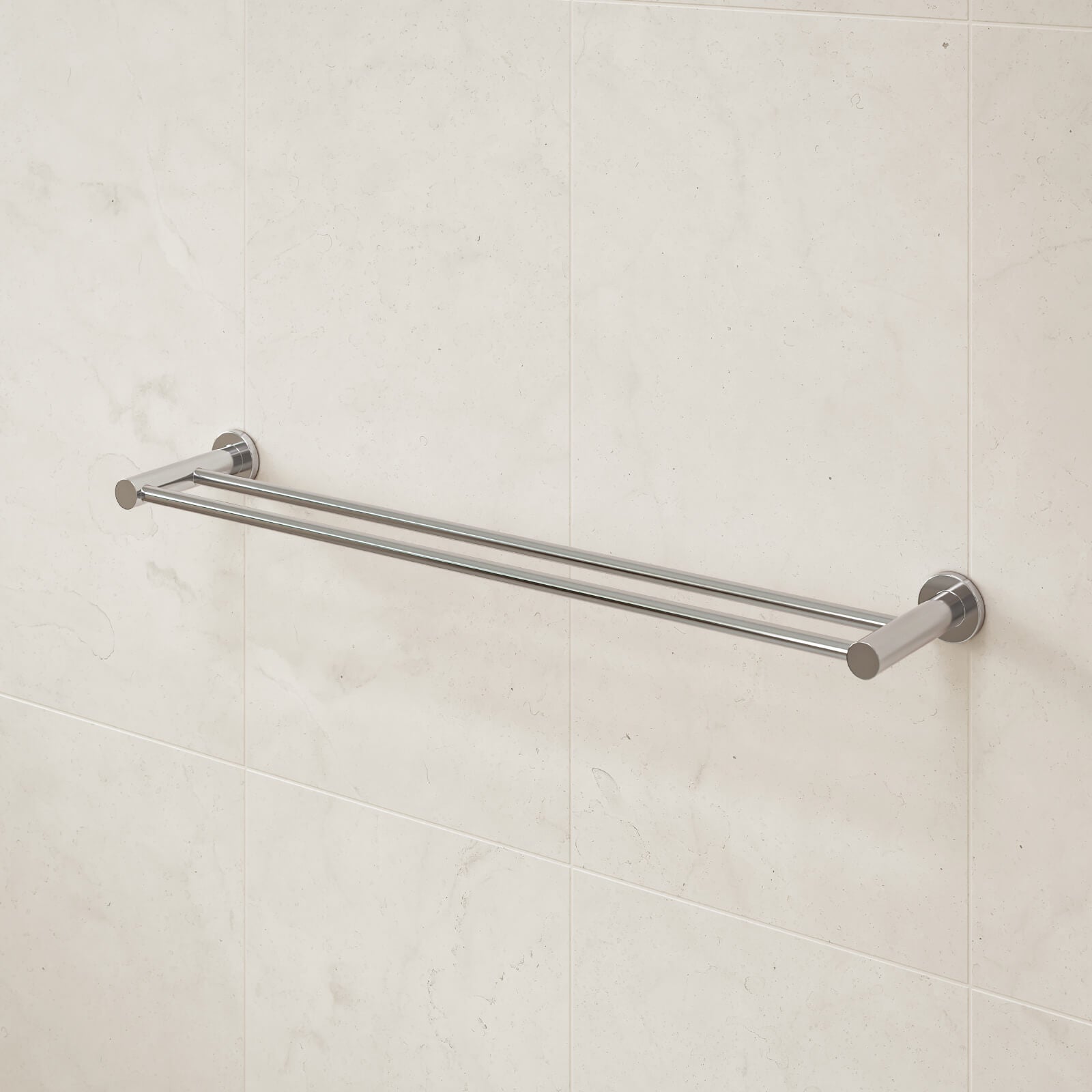 Caroma Liano II Double Towel Rail 640mm Chrome  | The Blue Space