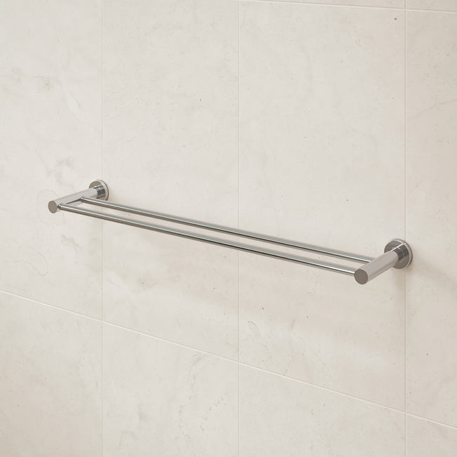 Caroma Liano II Double Towel Rail 640mm Chrome  | The Blue Space