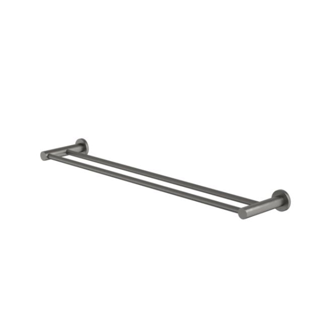 Angle Caroma Liano II Double Towel Rail 640mm - Gunmetal 96447GM - The Blue Space