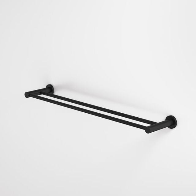 Caroma Liano II Double Towel Rail 640mm - Matte Black 96447B - The Blue Space