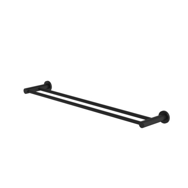 Angle Caroma Liano II Double Towel Rail 640mm - Matte Black 96447B - The Blue Space