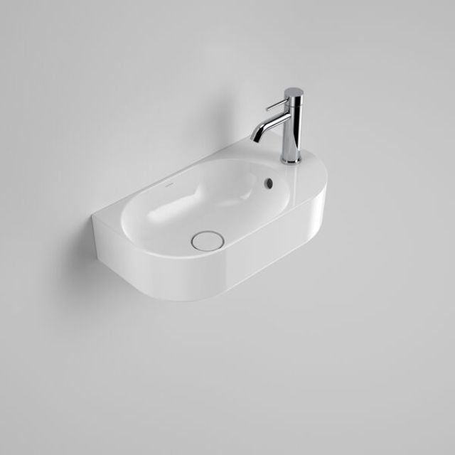 Caroma Liano II Hand Wall Basin (1 Tap Hole) - White (with Overflow) 853015W - The Blue Space