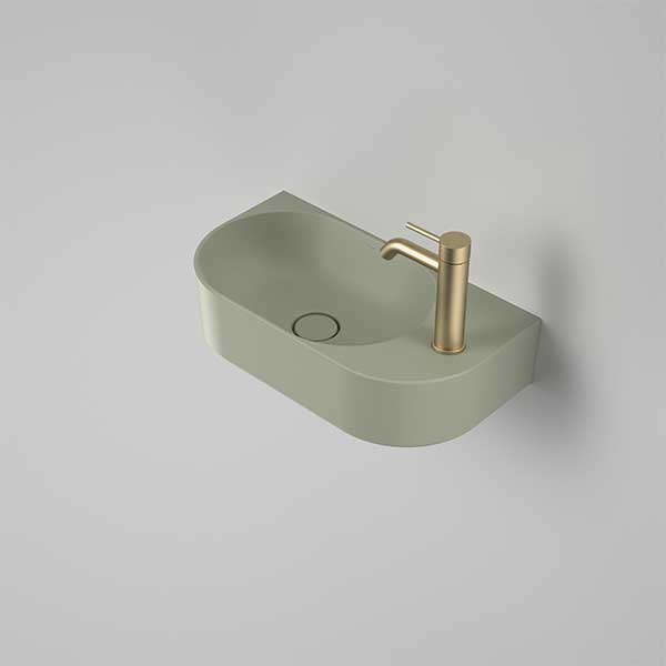 Caroma Liano II Hand Wall Basin Matte Green