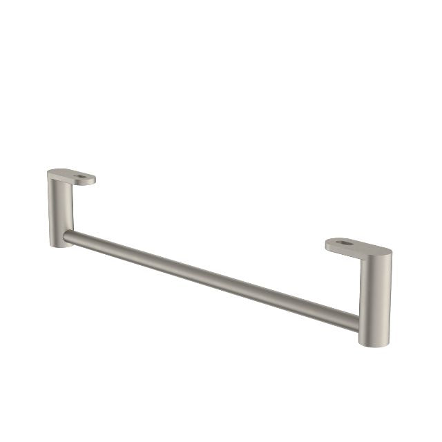 Angle Caroma Liano II Hand Wall Basin Integrated Towel Rail - Brushed Nickel 96457BN - The Blue Space