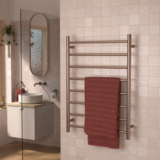 Lifestyle 3 Caroma Liano II Heated Towel Ladder - Brushed Bronze 11225051BBZ - The Blue Space