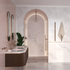 Lifestyle Caroma Liano II Heated Towel Rail - Vertical - Brushed Bronze 11225050BBZ - The Blue Space