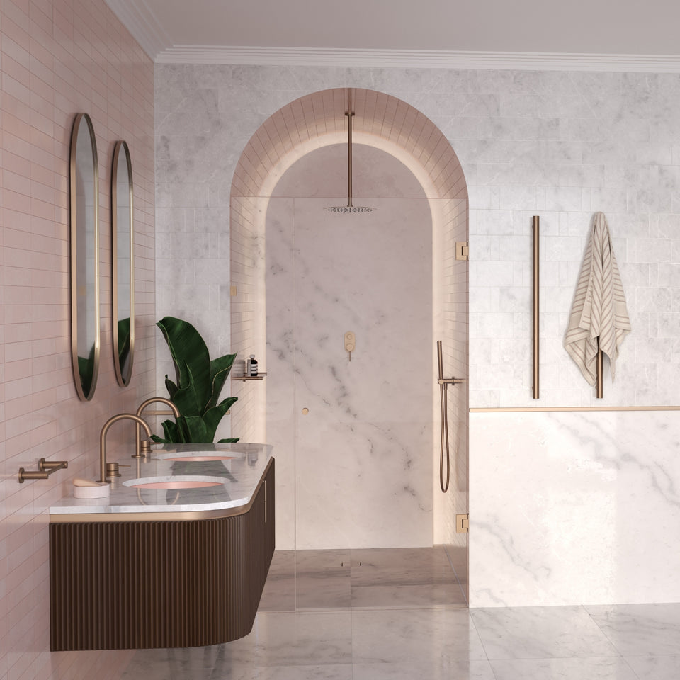 Caroma Liano II Heated Towel Rail Vertical - Brushed Bronze