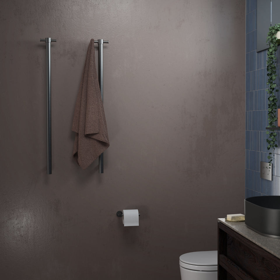 Caroma Liano II Heated Towel Rail Vertical - Gunmetal