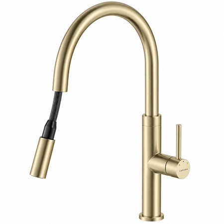 Caroma Liano II Lead Free Pull Out Sink Mixer - Brushed Brass