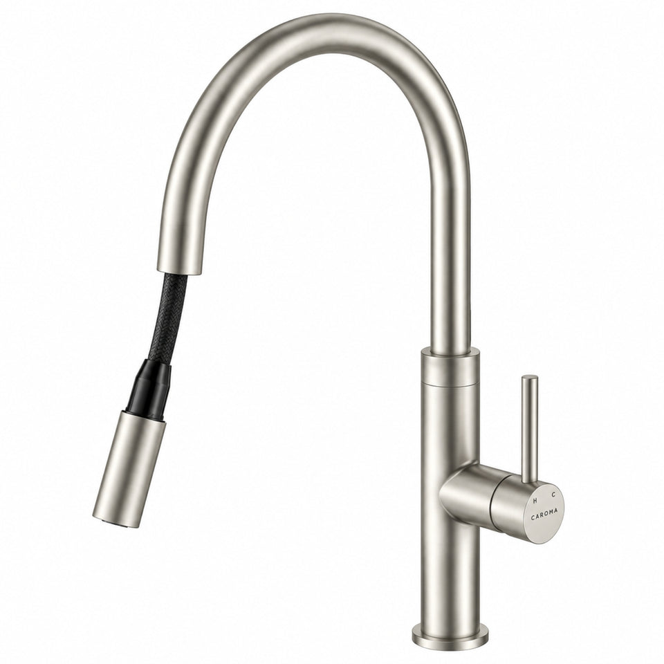 Caroma Liano II Pull Out Lead Free Sink Mixer - Brushed Nickel