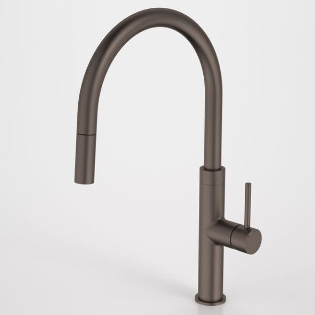 Caroma Liano II Pull Out Sink Mixer - Brushed Bronze 96380BBZ56AF - The Blue Space