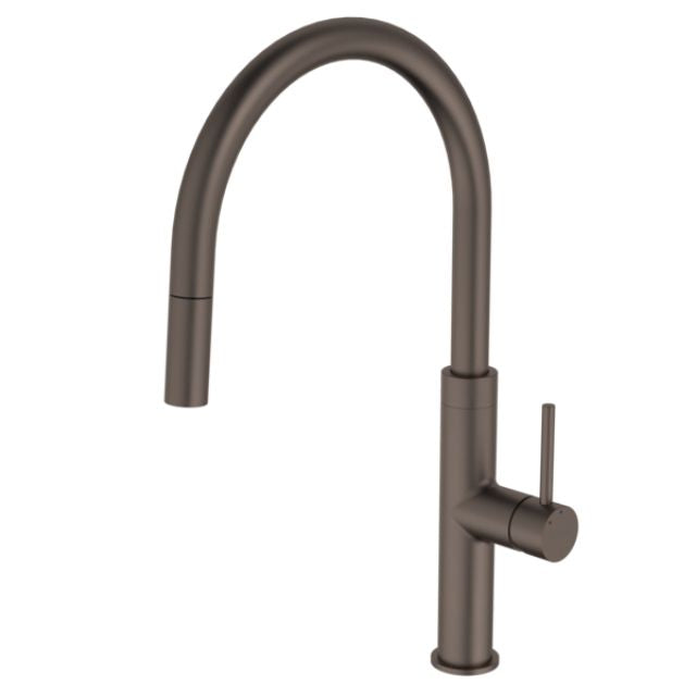Angle Caroma Liano II Pull Out Sink Mixer - Brushed Bronze 96380BBZ56AF - The Blue Space