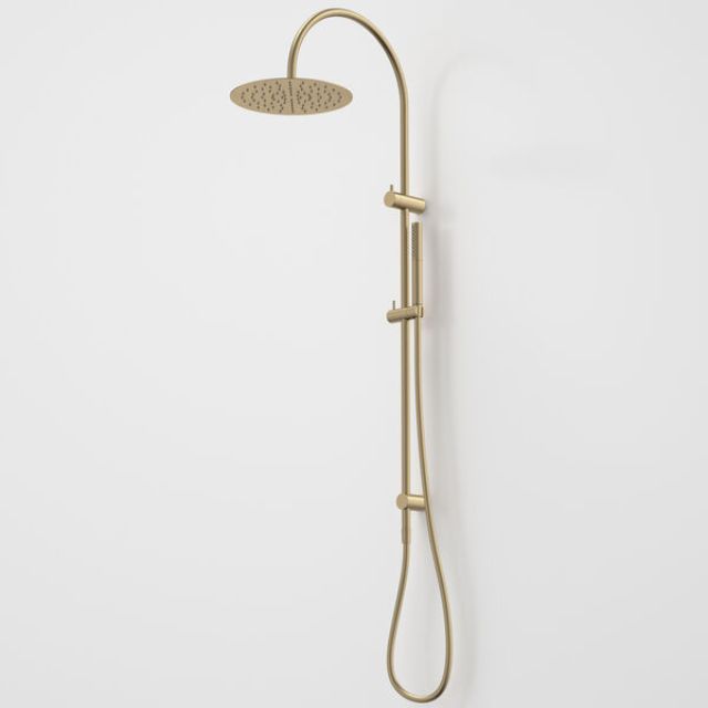 Caroma Liano II Rail Shower with Overhead - Brushed Brass 96470BN33A - The Blue Space