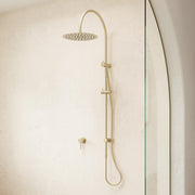 Caroma Liano II Rail Shower with Overhead - Brushed Brass