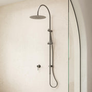 Caroma Liano II Rail Shower with Overhead - Gunmetal