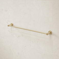 Caroma Liano II Single Towel Rail 640mm Brushed Brass  | The Blue Space