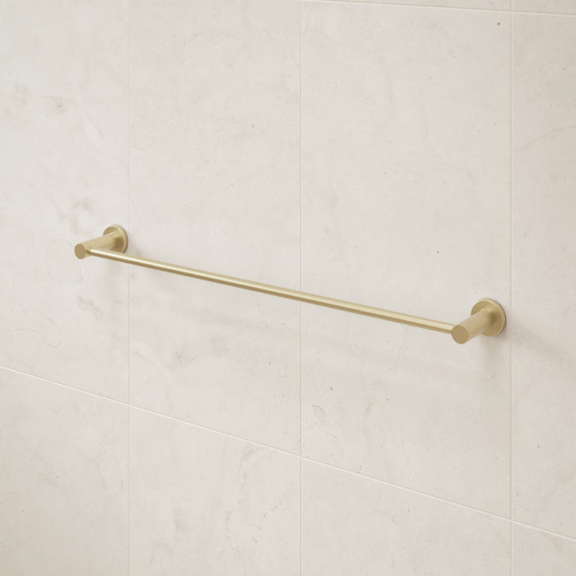 Caroma Liano II Single Towel Rail 640mm Brushed Brass  | The Blue Space