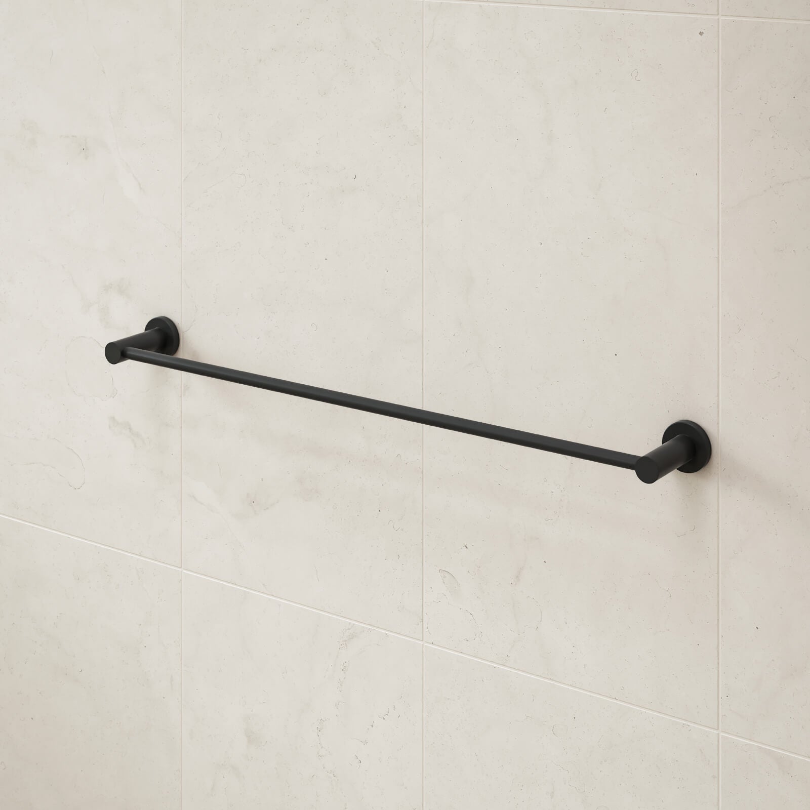 Caroma Liano II Single Towel Rail 640mm Matte Black | The Blue Space