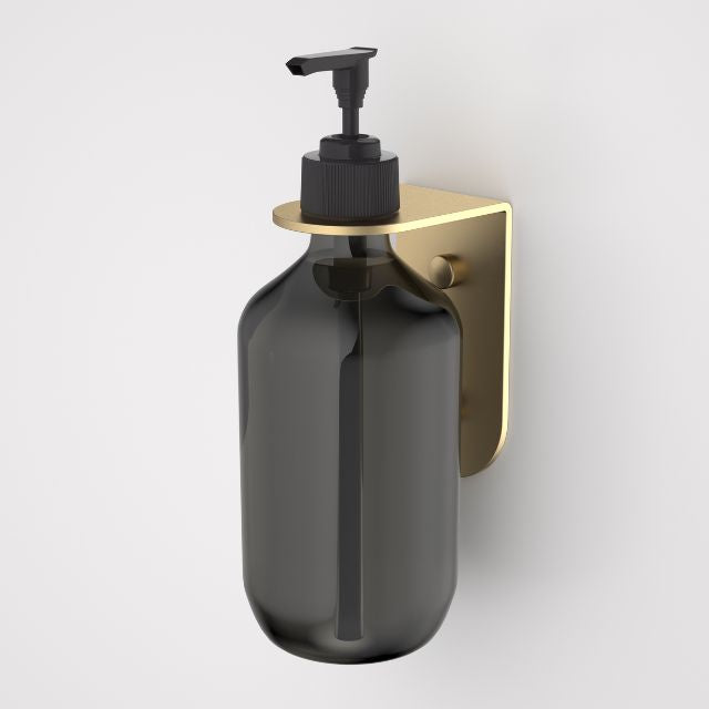 Caroma Liano II Soap Bottle Holder With Bottle - Brushed Brass 96450BB - The Blue Space