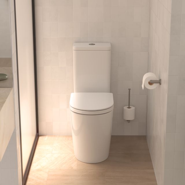 Lifestyle Caroma Liano II Toilet Roll Holder - Brushed Nickel 96441BN - The Blue Space