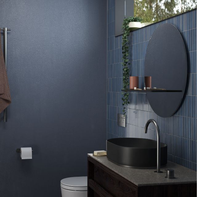 Lifestyle 2 Caroma Liano II Toilet Roll Holder - Gunmetal 96441GM - The Blue Space