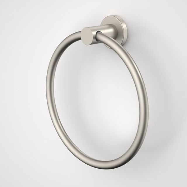 Caroma Liano II Towel Ring - Brushed Nickel 96443BN - The Blue Space