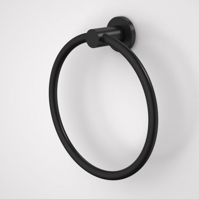 Caroma Liano II Towel Ring - Matte Black 96443B - The Blue Space