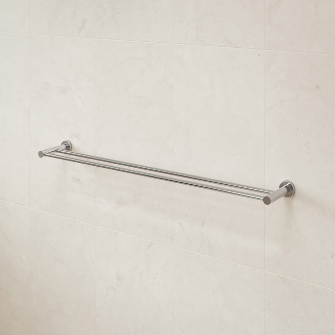 Caroma Liano ll 840 Double Towel Rail Chrome | The Blue Space