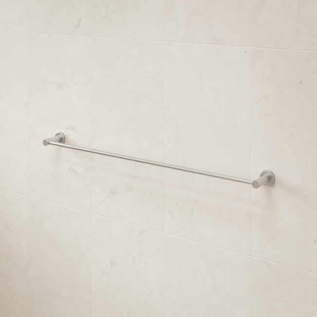Caroma Liano ll 840 Single Towel Rail Brushed Nickel | The Blue Space