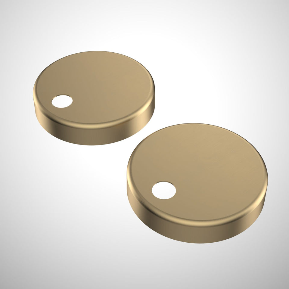 Caroma Toilet Seat Hinge Caps (Liano / Arc / Xena) - Brushed Brass