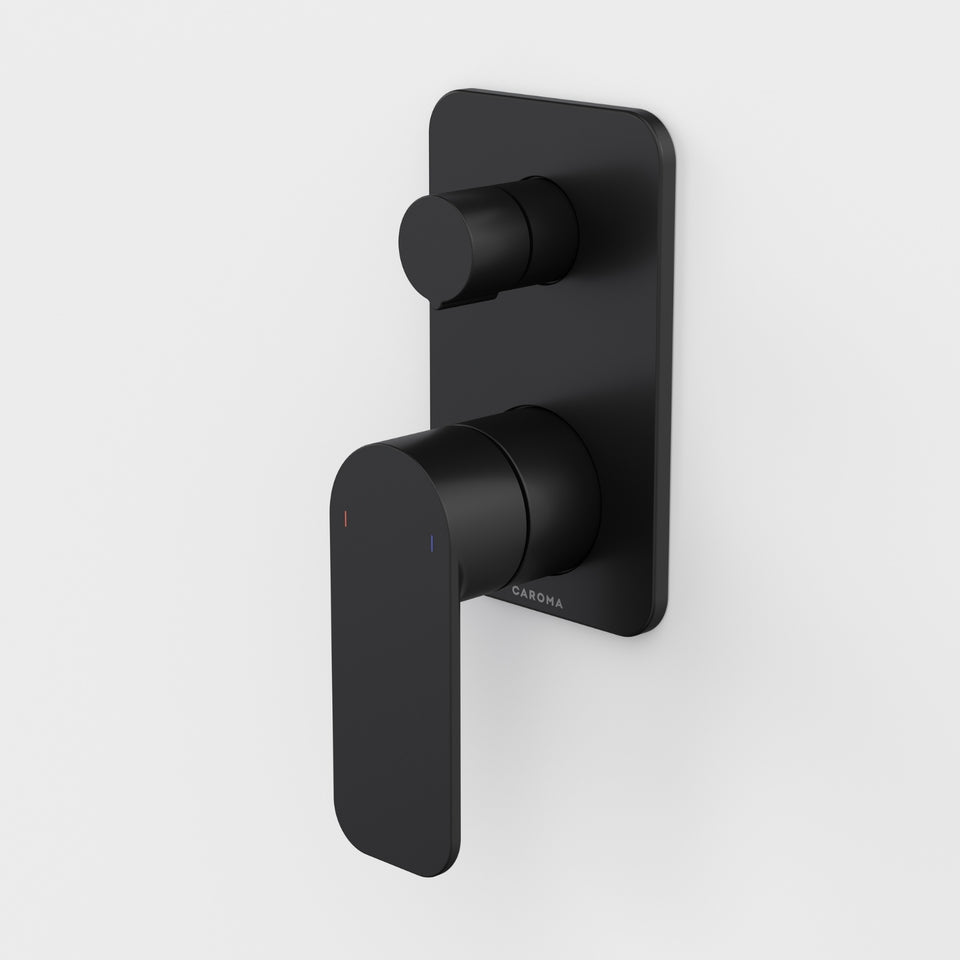 Caroma Luna II Bath/Shower Mixer with Diverter - Satin Black