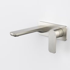 Caroma Luna II Wall Basin/Bath Mixer 180mm - Brushed Nickel 68203BN6AF - The Blue Space