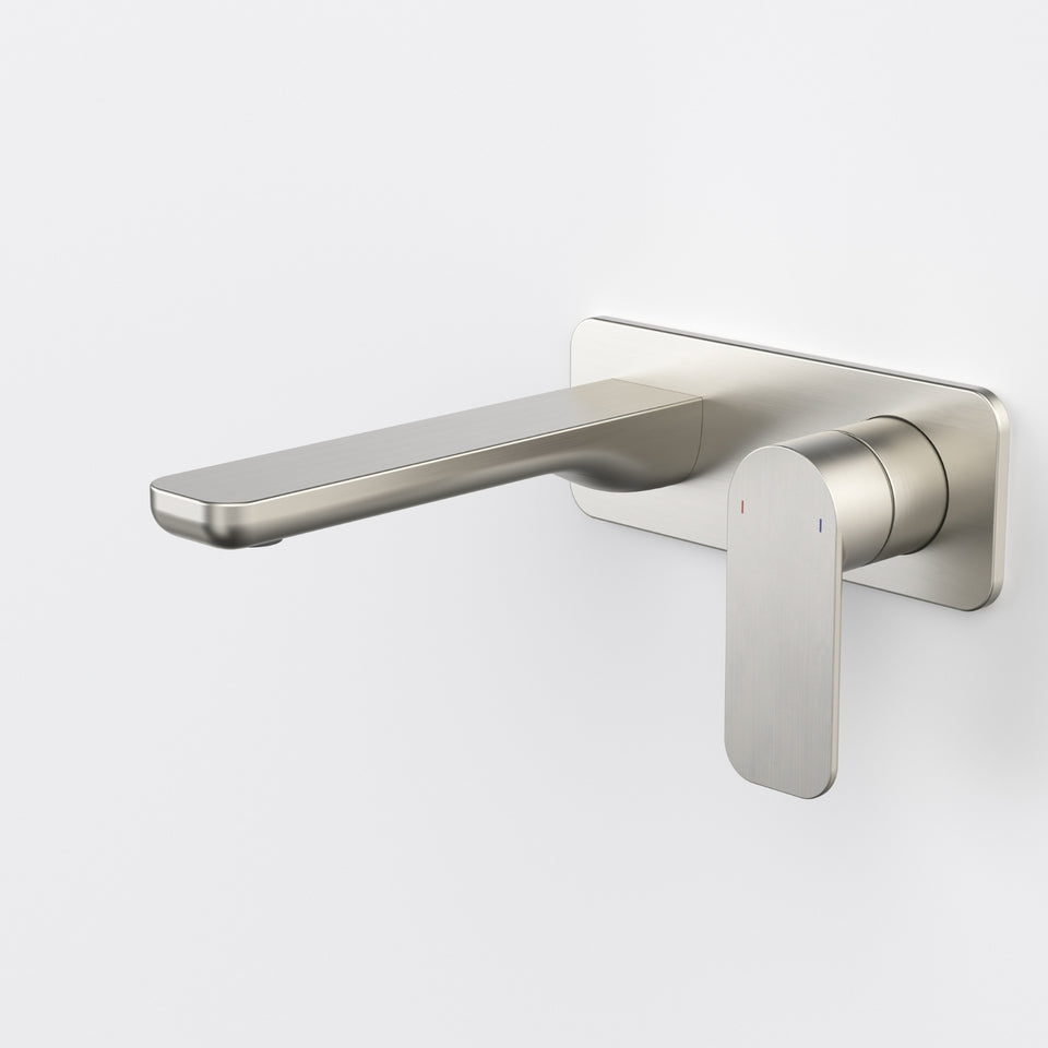 Caroma Luna II Wall Basin/Bath Mixer 180mm - Brushed Nickel