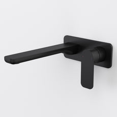 Caroma Luna II Wall Basin/Bath Mixer 220mm - Satin Black 68204BL6AF - The Blue Space