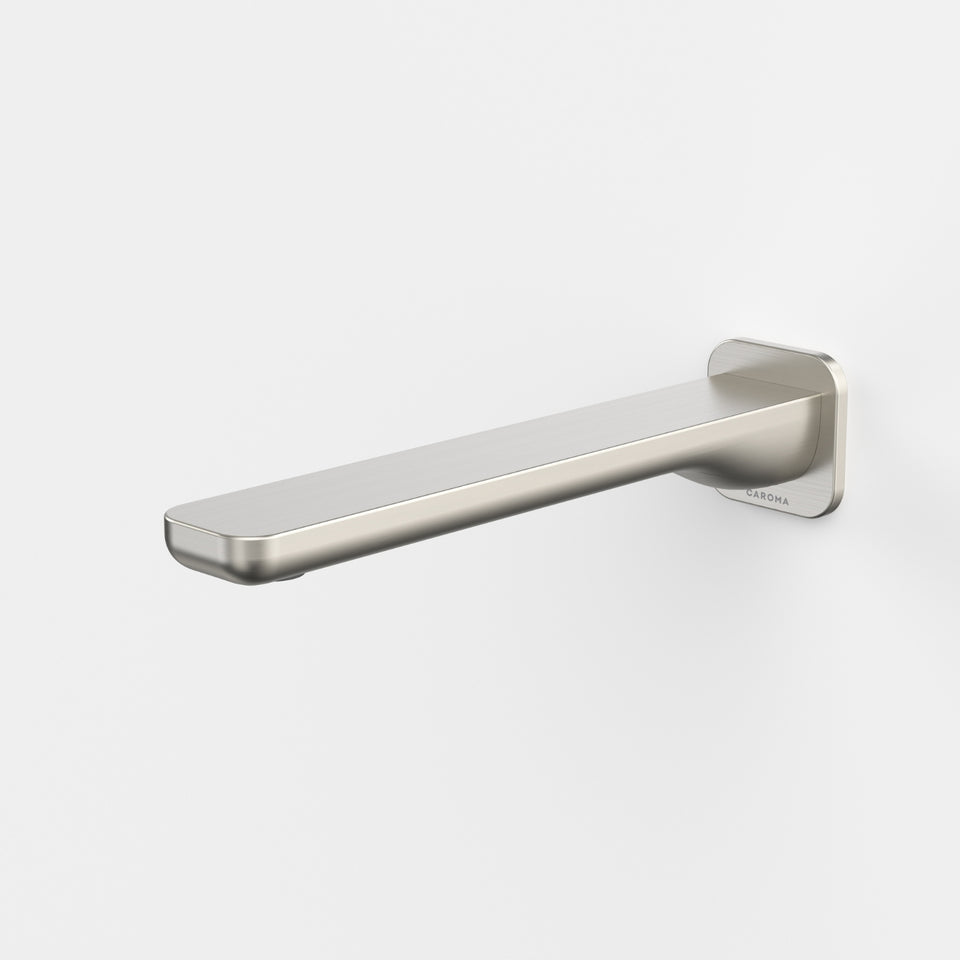 Caroma Luna II Wall Basin/Bath Outlet 220mm - Brushed Nickel