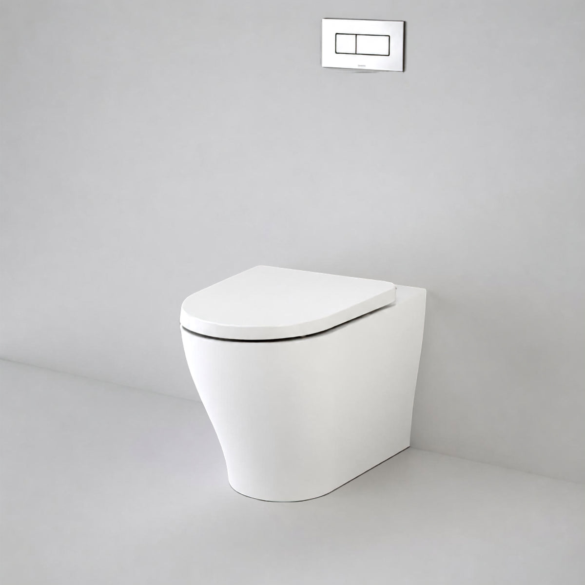 Caroma Luna Slim Cleanflush Invisi Series II Wall Faced Toilet Suite - Upgraded Seat Design 844910WSL - The Blue Space