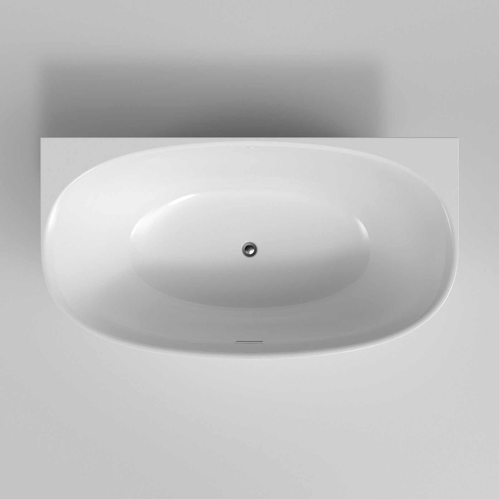 Caroma Riviere 1500mm Back To Wall Bath With Overflow - Gloss White EN5WFWOF - The Blue Space