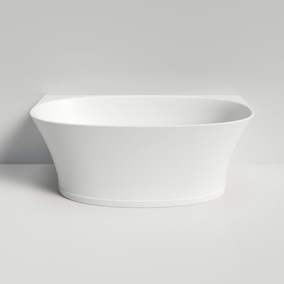 Caroma Riviere 1500mm Back to Wall Bath with Overflow - Matte White