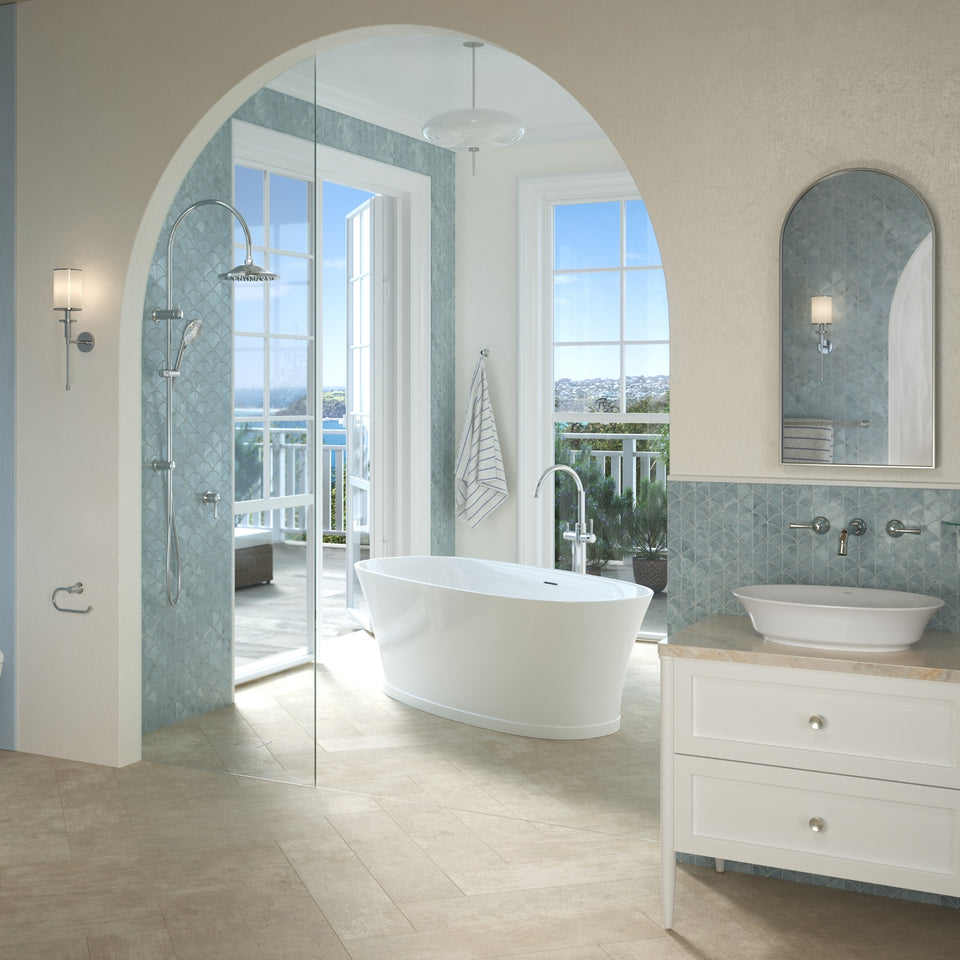 Caroma Riviere 1500mm Freestanding Bath with Overflow - Matte White