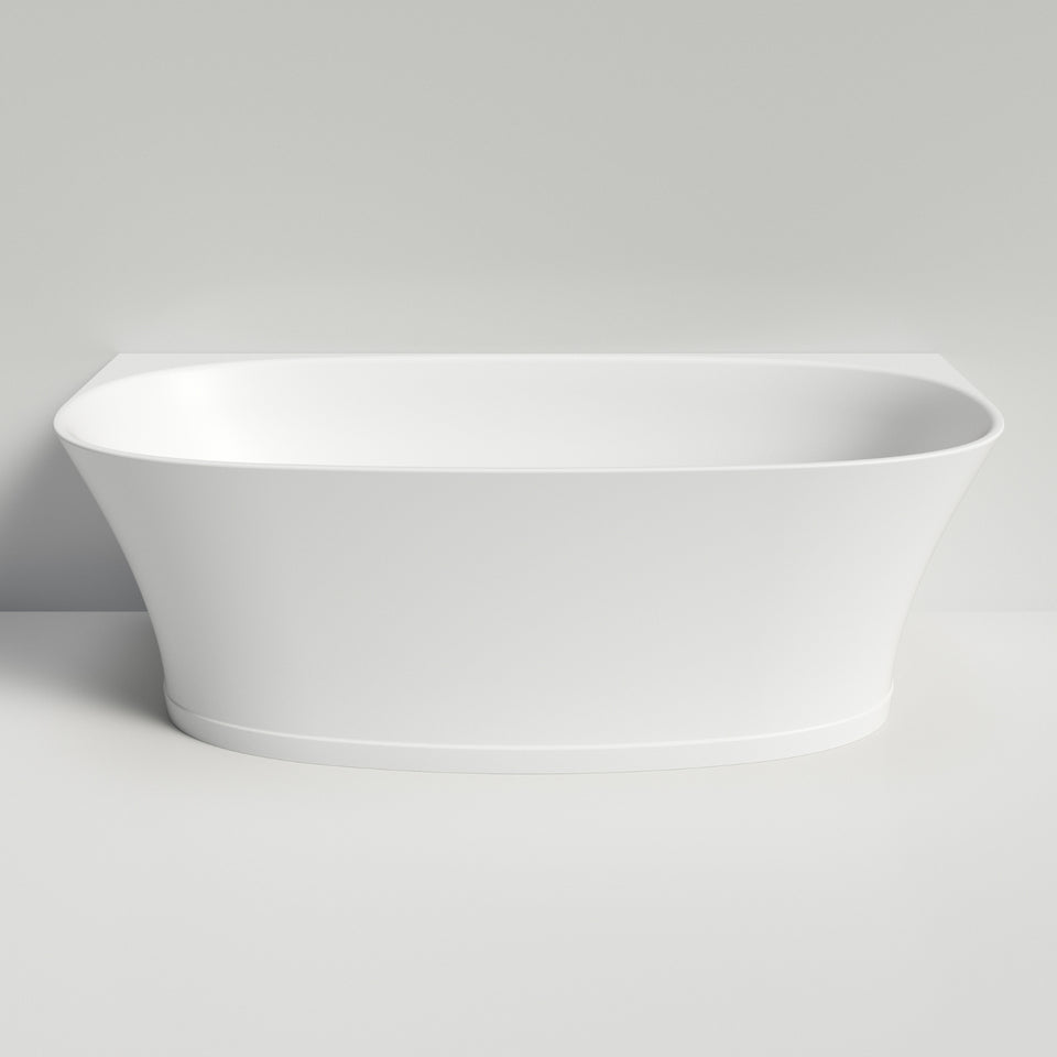 Caroma Riviere 1700mm Back to Wall Bath with Overflow - Matte White