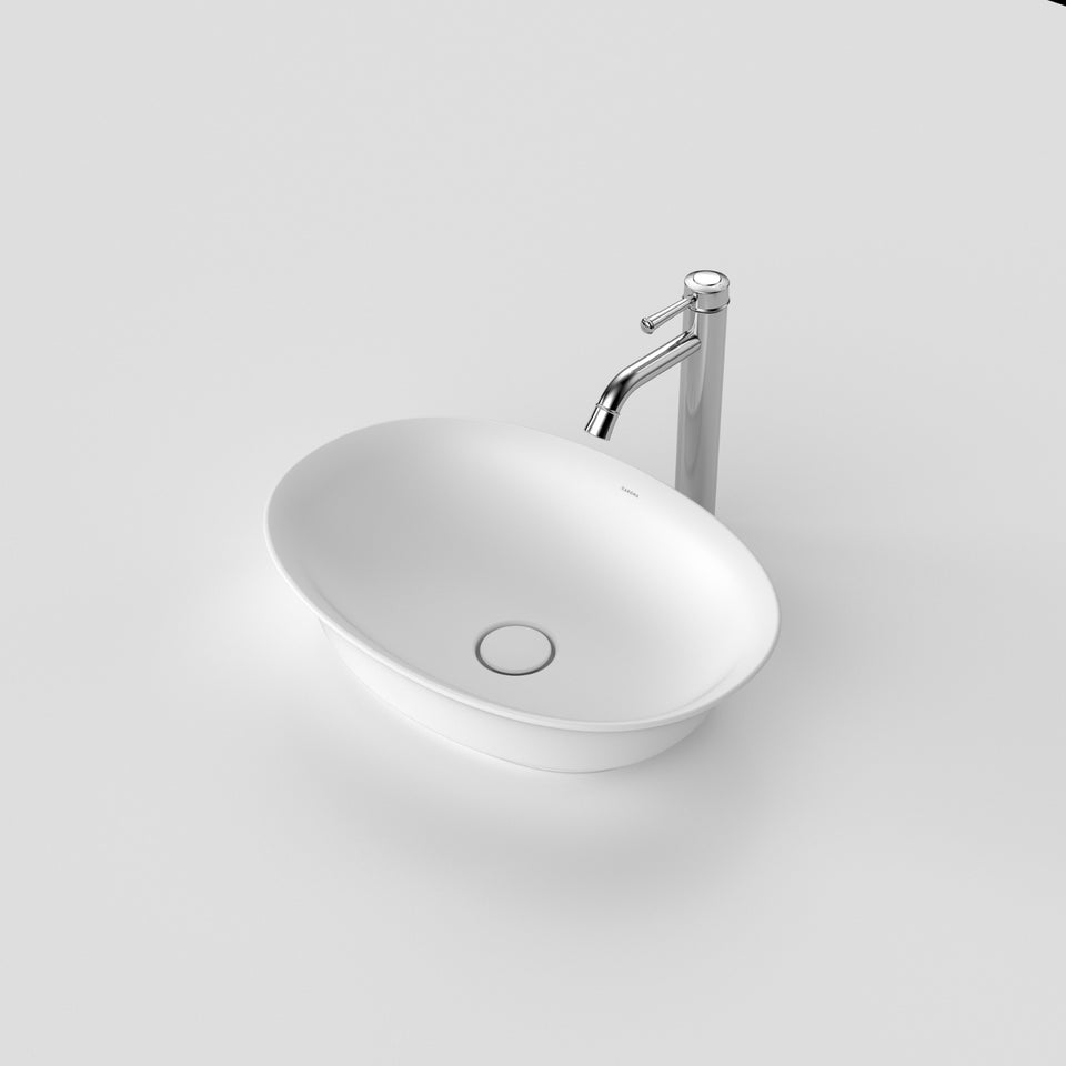 Caroma Riviere Above Counter Basin - No Tap Hole - Matte White