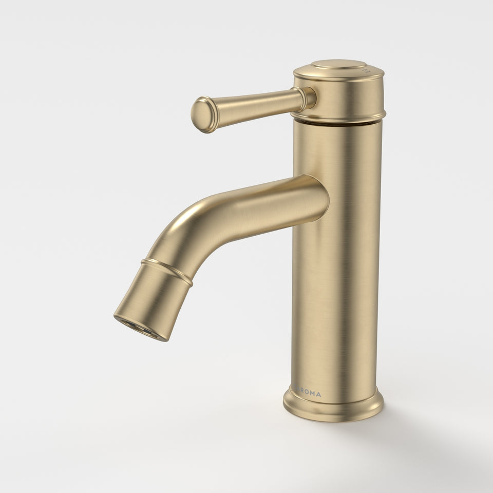 Caroma Riviere Basin Mixer - Brushed Brass