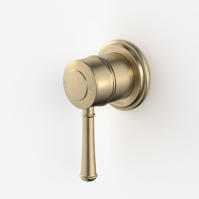 Caroma Riviere Bath Shower Mixer - Brushed Brass 520005BB - The Blue Space