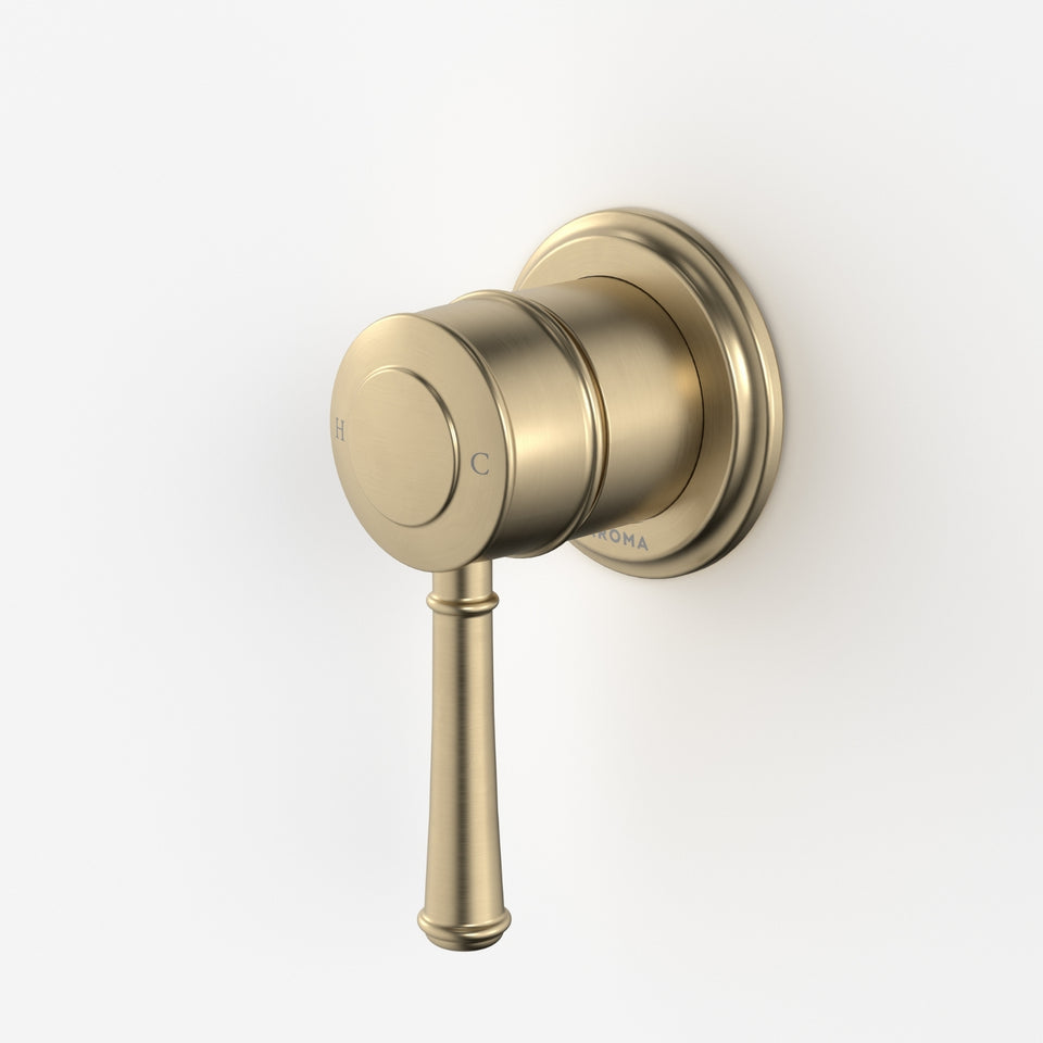 Caroma Riviere Bath/Shower Mixer - Brushed Brass