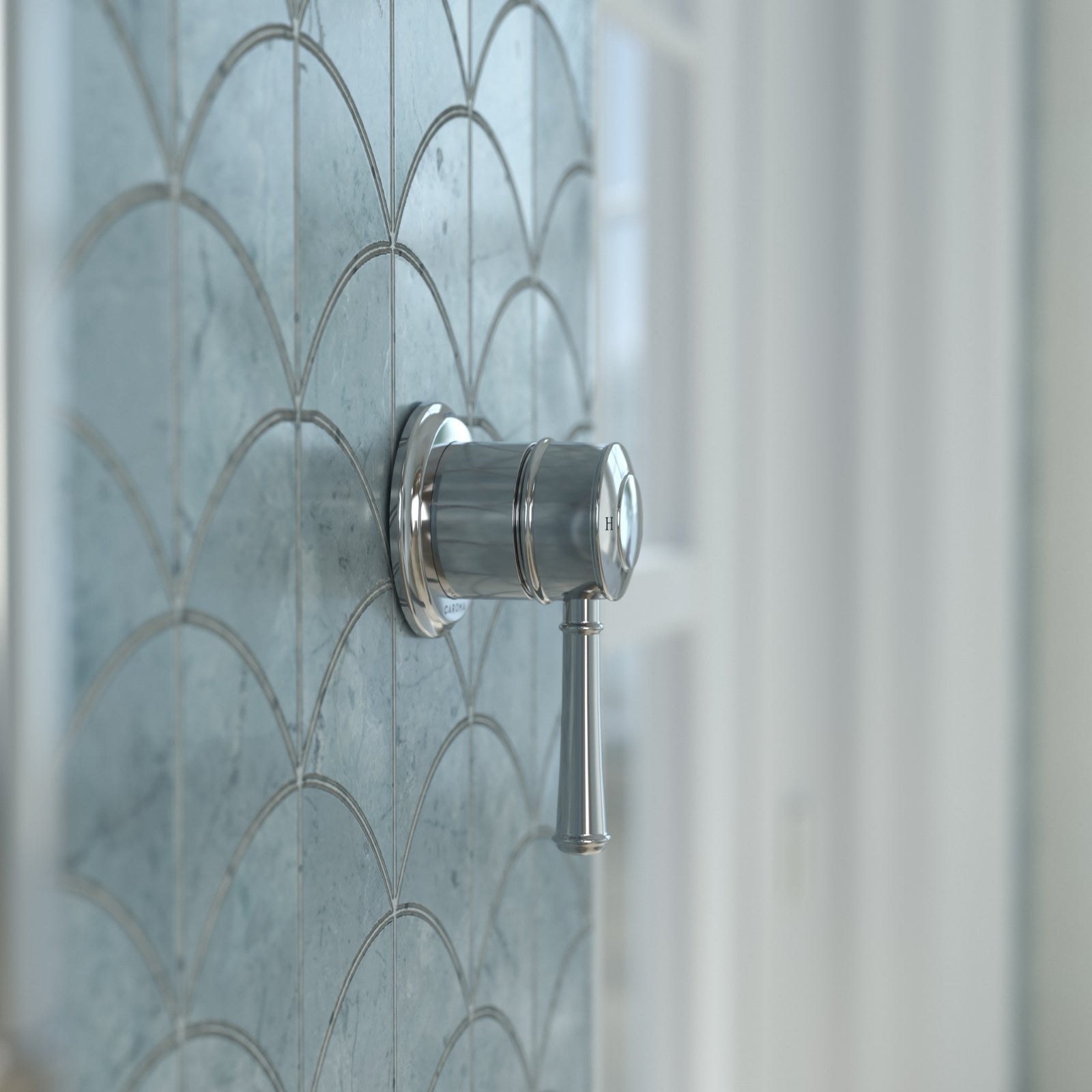 Lifestyle 2 Caroma Riviere Bath Shower Mixer - Chrome 520005C - The Blue Space