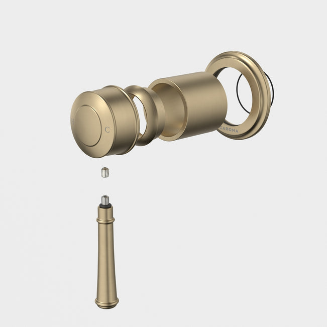 Caroma Riviere Bath Shower Mixer Trim Kit - Brushed Brass 520007BB - The Blue Space