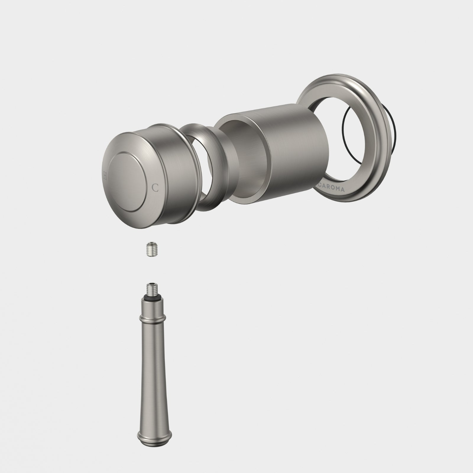 Caroma Riviere Bath Shower Mixer Trim Kit - Brushed Nickel 520007BN - The Blue Space