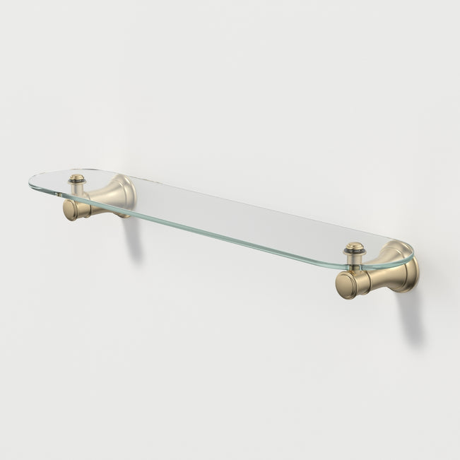 Caroma Riviere Bathroom Shelf - Brushed Brass 520038BB - The Blue Space