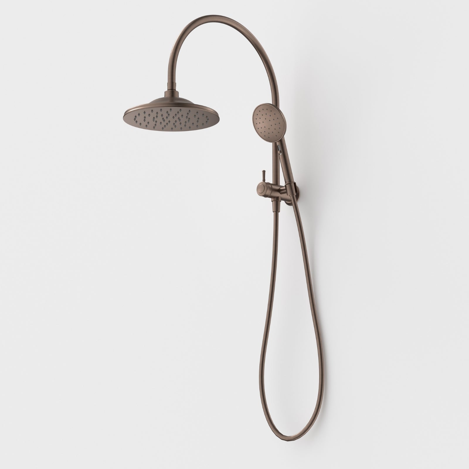 Caroma Riviere Compact Twin Shower - Brushed Bronze 520041BBZ4A - The Blue Space