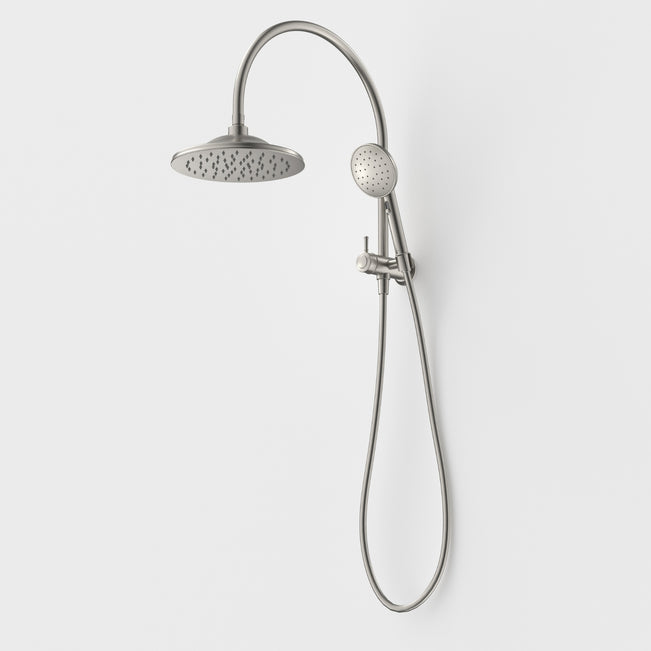 Caroma Riviere Compact Twin Shower - Brushed Nickel 520041BN4A - The Blue Space